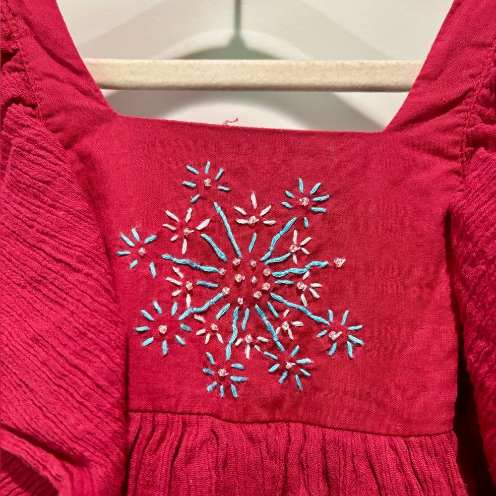 Well Dressed Wolf Red Ruffle Dress - Picture 3 of 4
